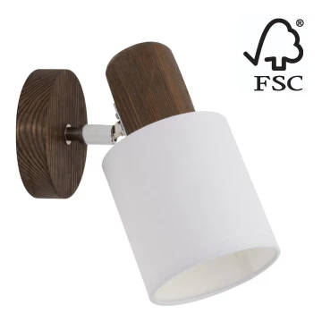 Zidna reflektorska svjetiljka TRENDY 1xE27/15W/230V orah – FSC certificirano