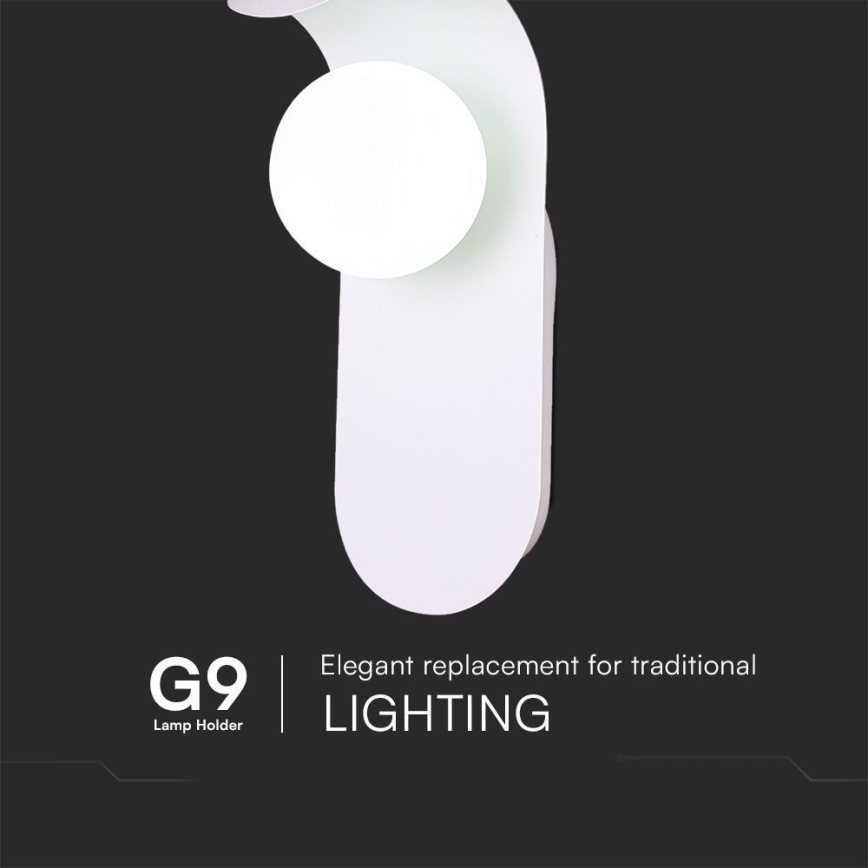 Zidna svjetiljka 1xG9/5W/230V bijela