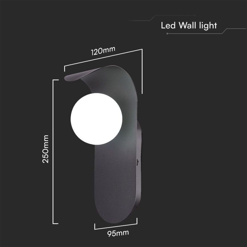 Zidna svjetiljka 1xG9/5W/230V crna