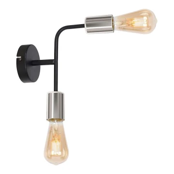 Zidna svjetiljka CANDELA 2xE27/15W/230V crna/krom