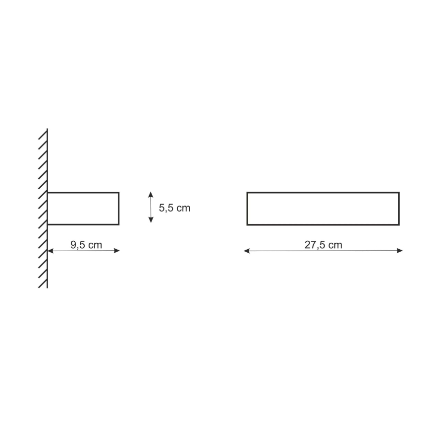 Zidna svjetiljka CEGIELKA 1xE14/12W/230V gips/bijela