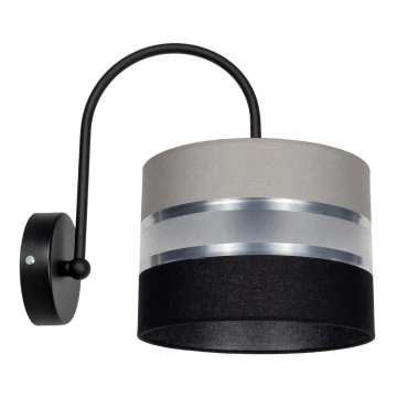 Zidna svjetiljka CORAL 1xE27/60W/230V crna/siva