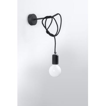 Zidna svjetiljka EDISON 1xE27/60W/230V crna