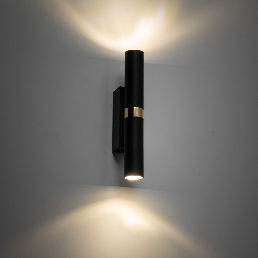 Zidna svjetiljka LAGOS 2xG9/8W/230V crna/zl.