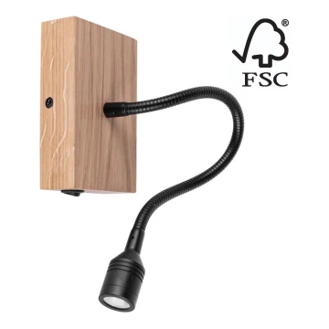 Zidna svjetiljka LECTOR LED/2,5W/230V hrast – FSC certificirano