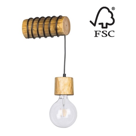 Zidna svjetiljka PINO 1xE27/25W/230V – FSC certificirano