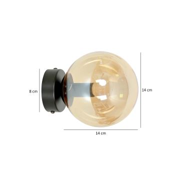 Zidna svjetiljka ROSSI 1xE14/10W/230V crna/bež