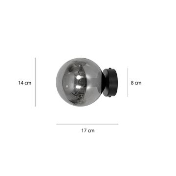 Zidna svjetiljka ROSSI 1xE14/10W/230V crna/siva