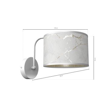 Zidna svjetiljka SENSO 1xE27/60W/230V bijela