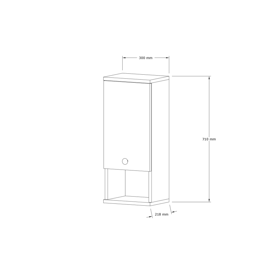 Zidni ormarić MIS 71x30 cm smeđa