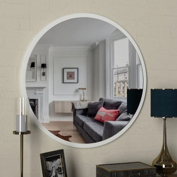 Zidno ogledalo GLOB pr. 59 cm bijela