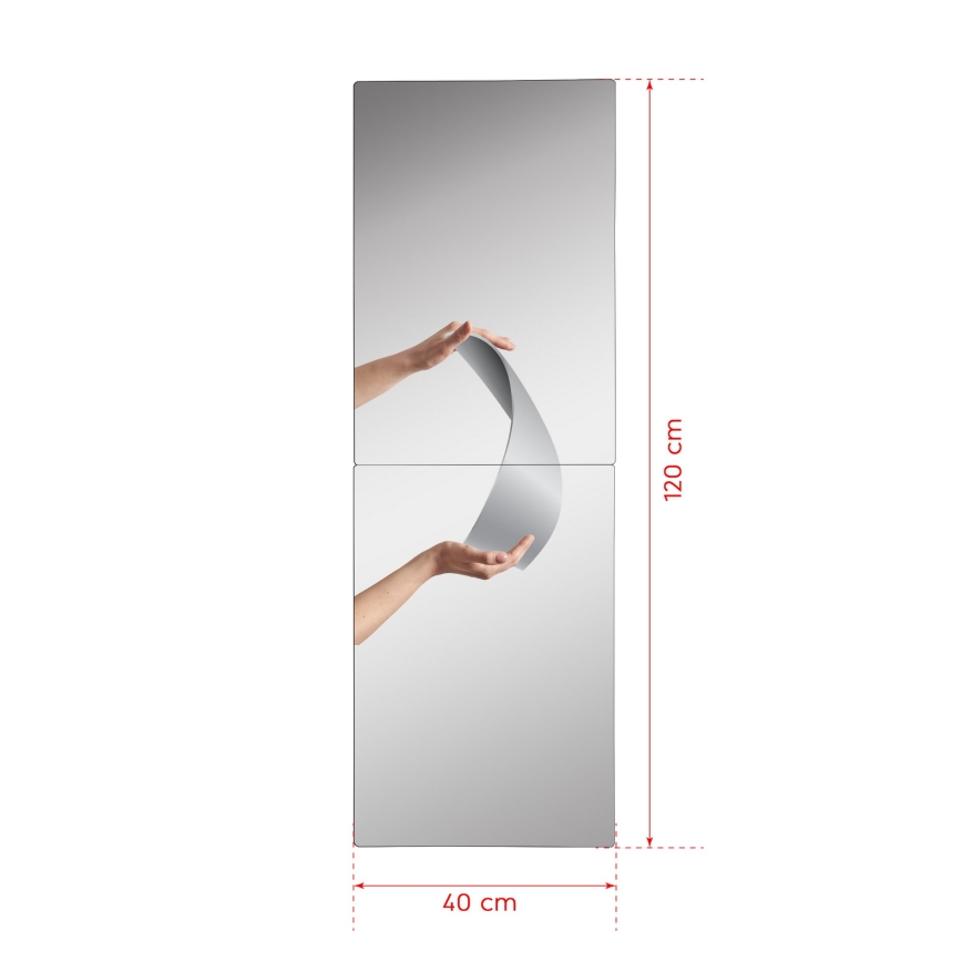 Zidno ogledalo RECTANGULAR 120x40 - 2 dijela