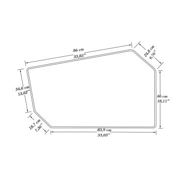 Zidno ogledalo TARZ 49x86 cm crna