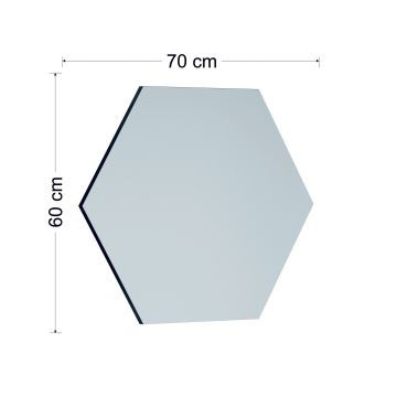 Zidno ogledalo ZEO 60x70 cm crna