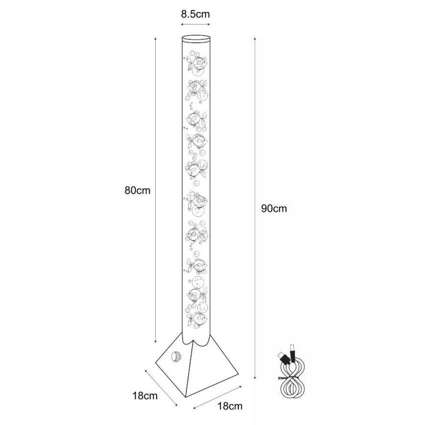 Zuma Line - LED RGB Punjiva podna lampa LED/3,6W/5V