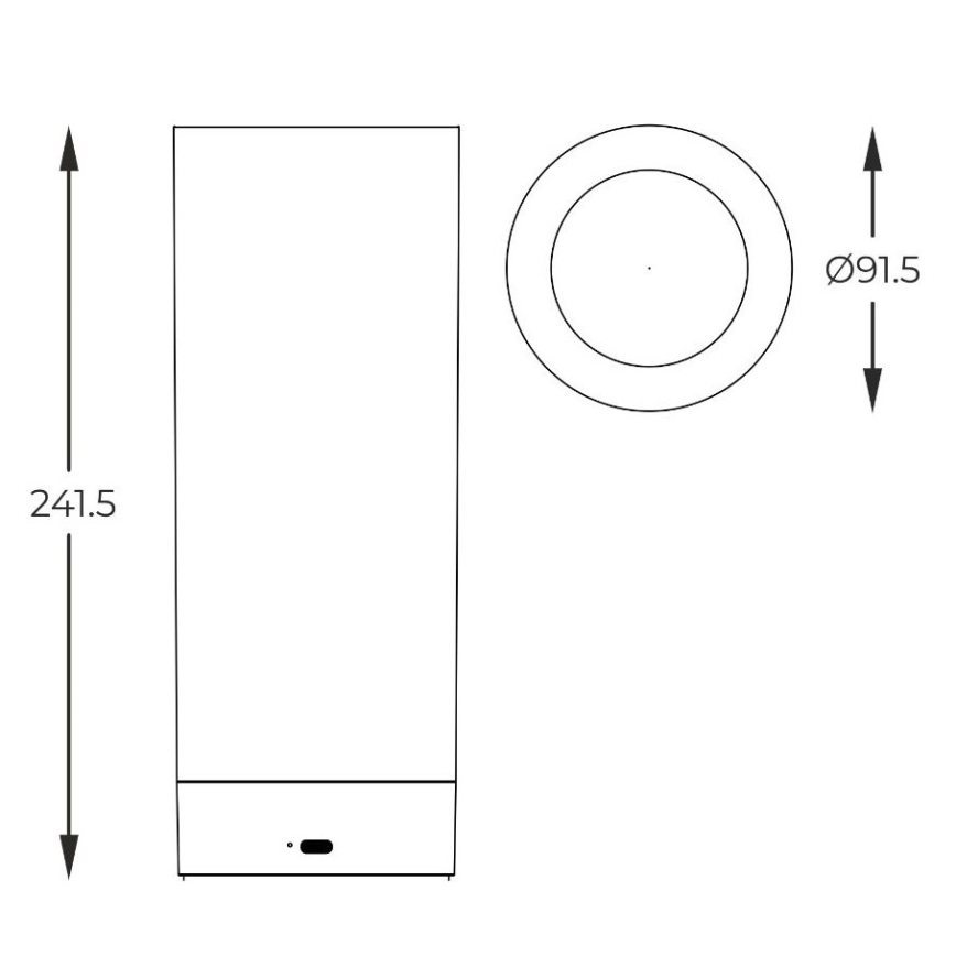 Zuma Line - LED Prigušiva punjiva stolna lampa LED/1,2W/230V siva IP54