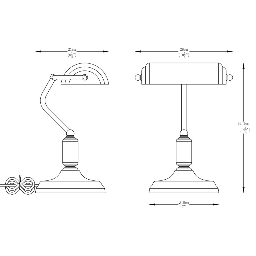 Zuma Line - Stolna lampa 1xE27/40W/230V zlatna