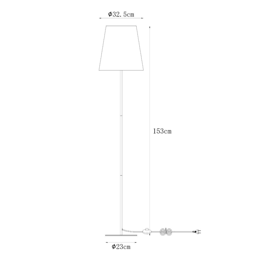 Zuma Line - Podna lampa 1xE27/40W/230V siva