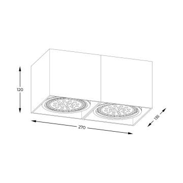 Zuma Line - Reflektorska svjetiljka 2xGU10-ES111/15W/230V bijela