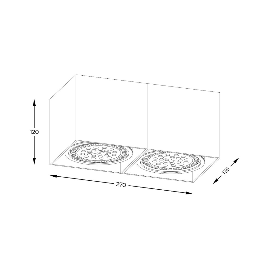 Zuma Line - Reflektorska svjetiljka 2xGU10-ES111/15W/230V crna