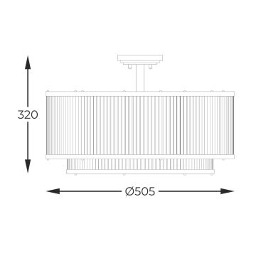 Zuma Line - Viseći luster 6xE14/60W/230V crna