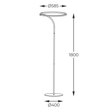 Zuma Line - LED Podna lampa LED/24W/230V crna