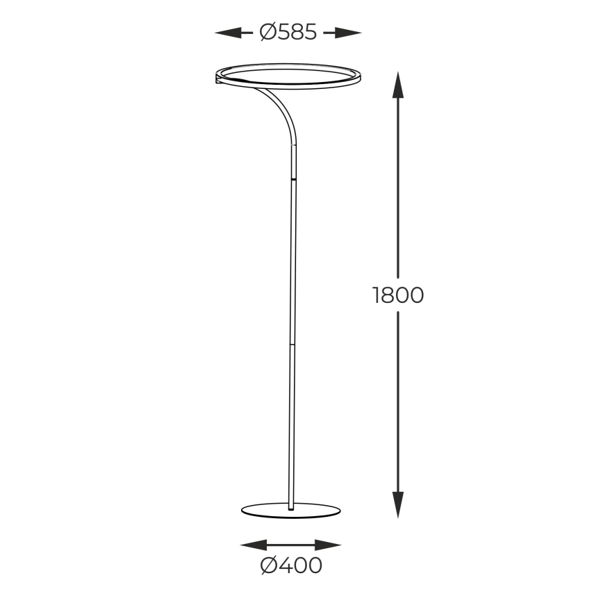 Zuma Line - LED Podna lampa LED/24W/230V crna