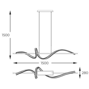 Zuma Line - LED Prigušivi kristalni luster na sajli LED/24,5W/230V 3000-6000K + daljinski upravljač