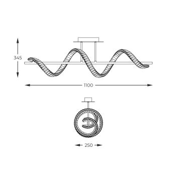 Zuma Line - LED Prigušivi kristalni luster na šipci LED/24,5W/230V 2700-6000K + daljinski upravljač