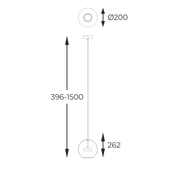 Zuma Line - LED Luster na sajli LED/5W/230V krom