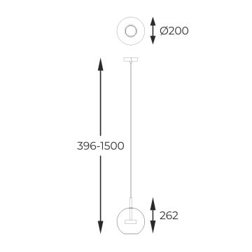 Zuma Line - LED Luster na sajli LED/5W/230V zlatna