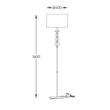 Zuma Line - Podna lampa 1xE27/60W/230V crna