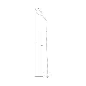 Zuma Line - LED Prigušiva podna lampa LED/10W/230V 3000/4500/6500K crna